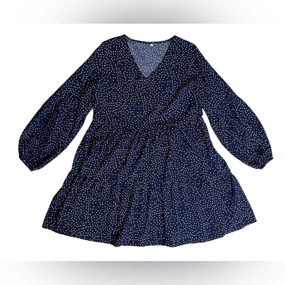 Navy Blue Polka Dot Women’s Dress size Medium